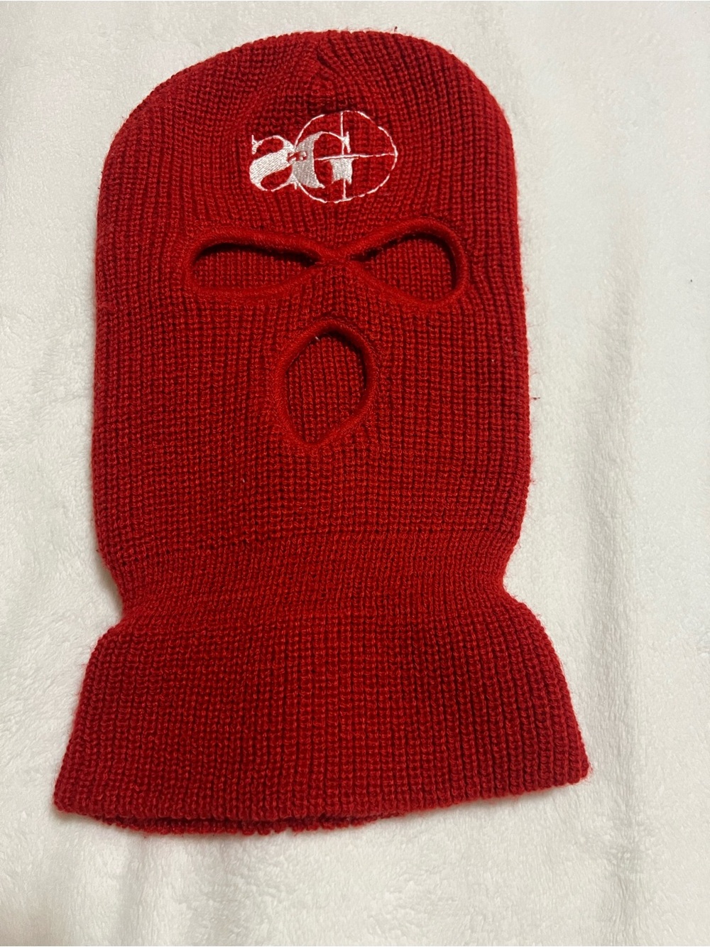 Sniper Gang Apparel Red Ski Mask With Logo